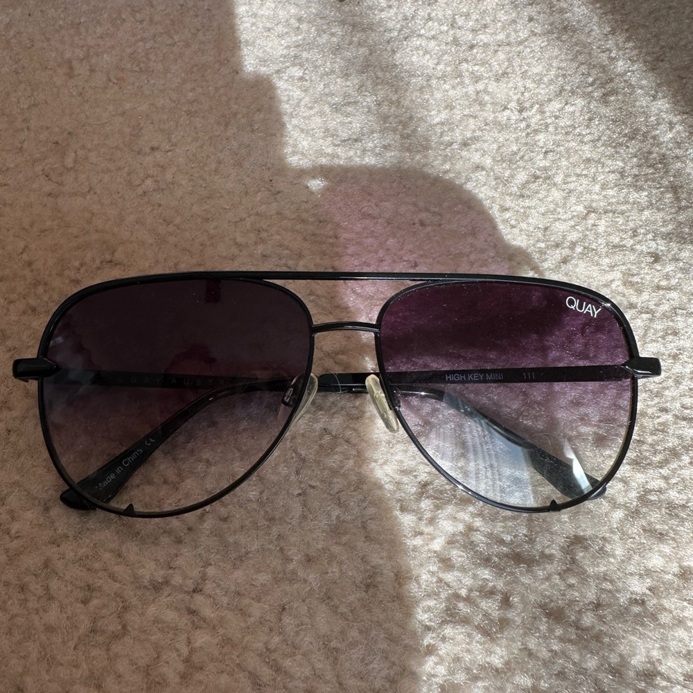 Quay High Key Mini Sunglasses, Black Gradient, Women’s